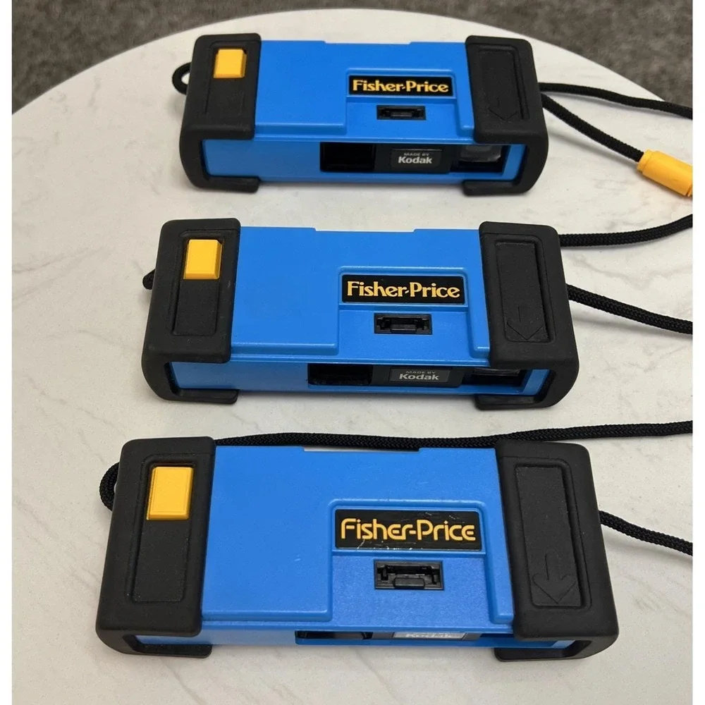 Fisher Price Kodak 110 Camera Blue‎ Kids Toy Camera Point and Shoot Lot of 3 Vtg